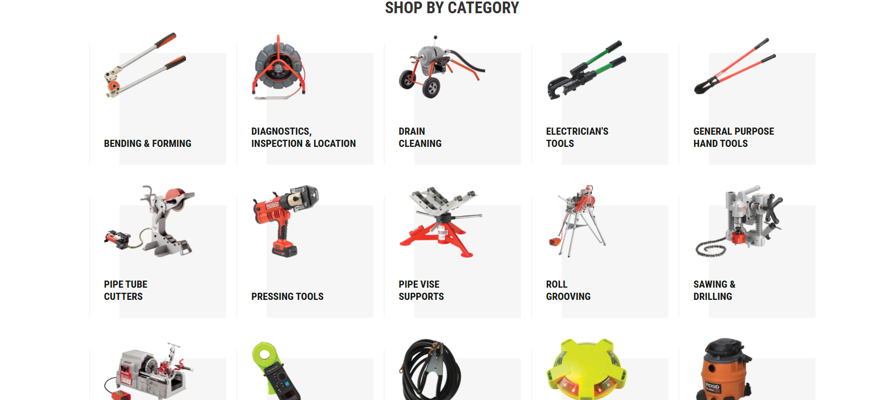 America Tools shop by category page