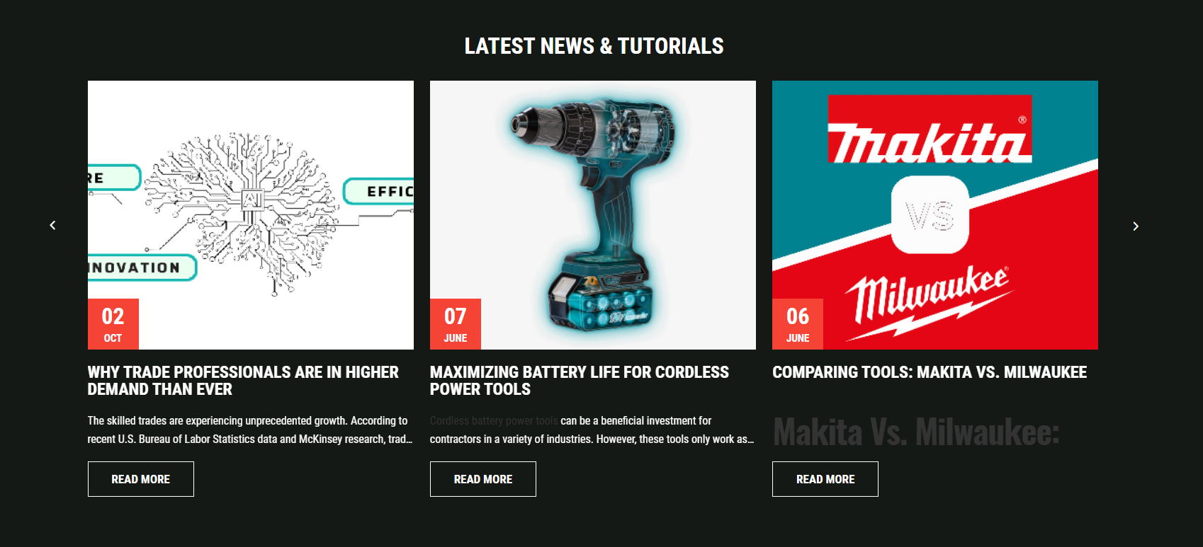 America Tools tutorials section